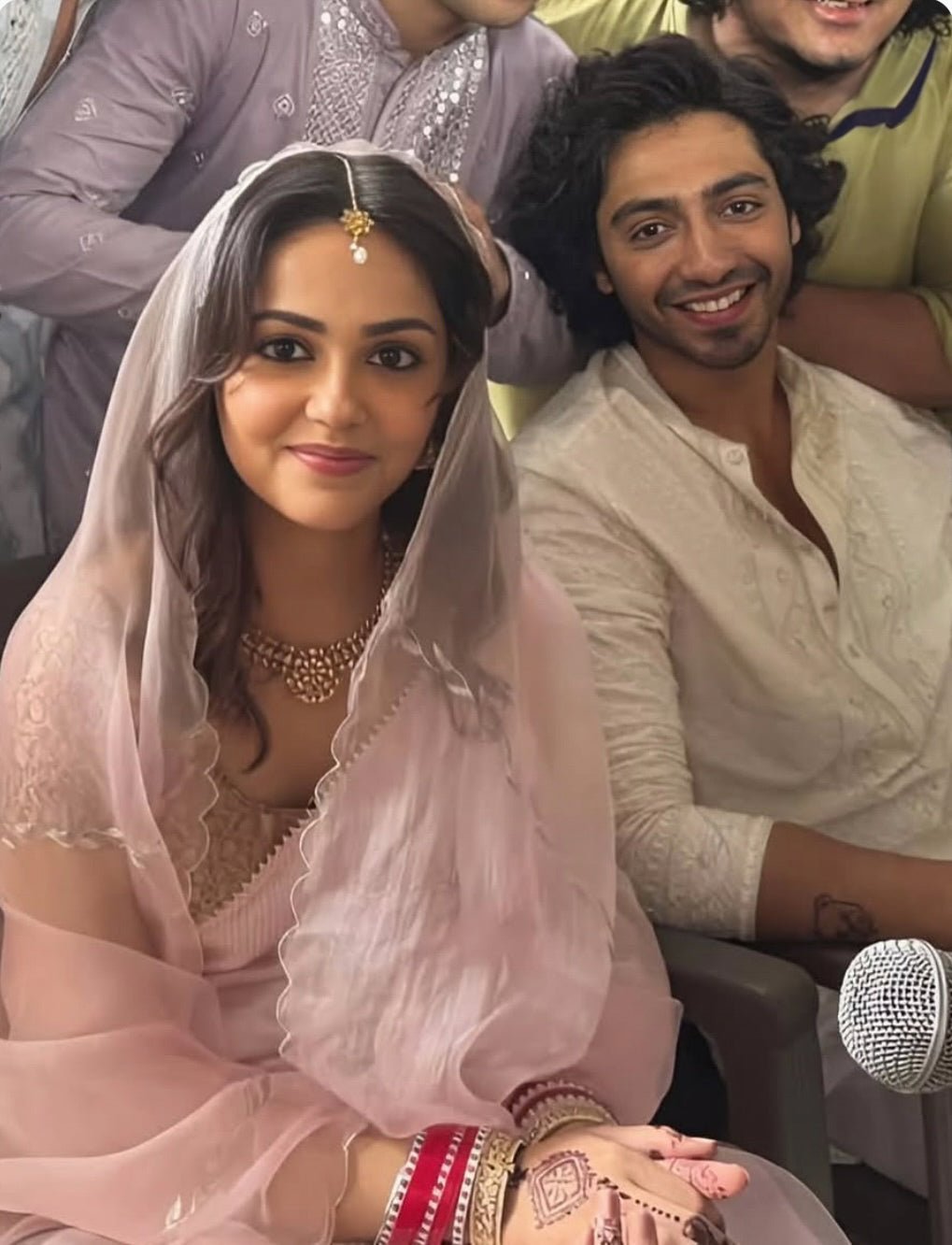 Aneet Padda in Striped Hand Embellished Saree in Saiyaara - ILMA