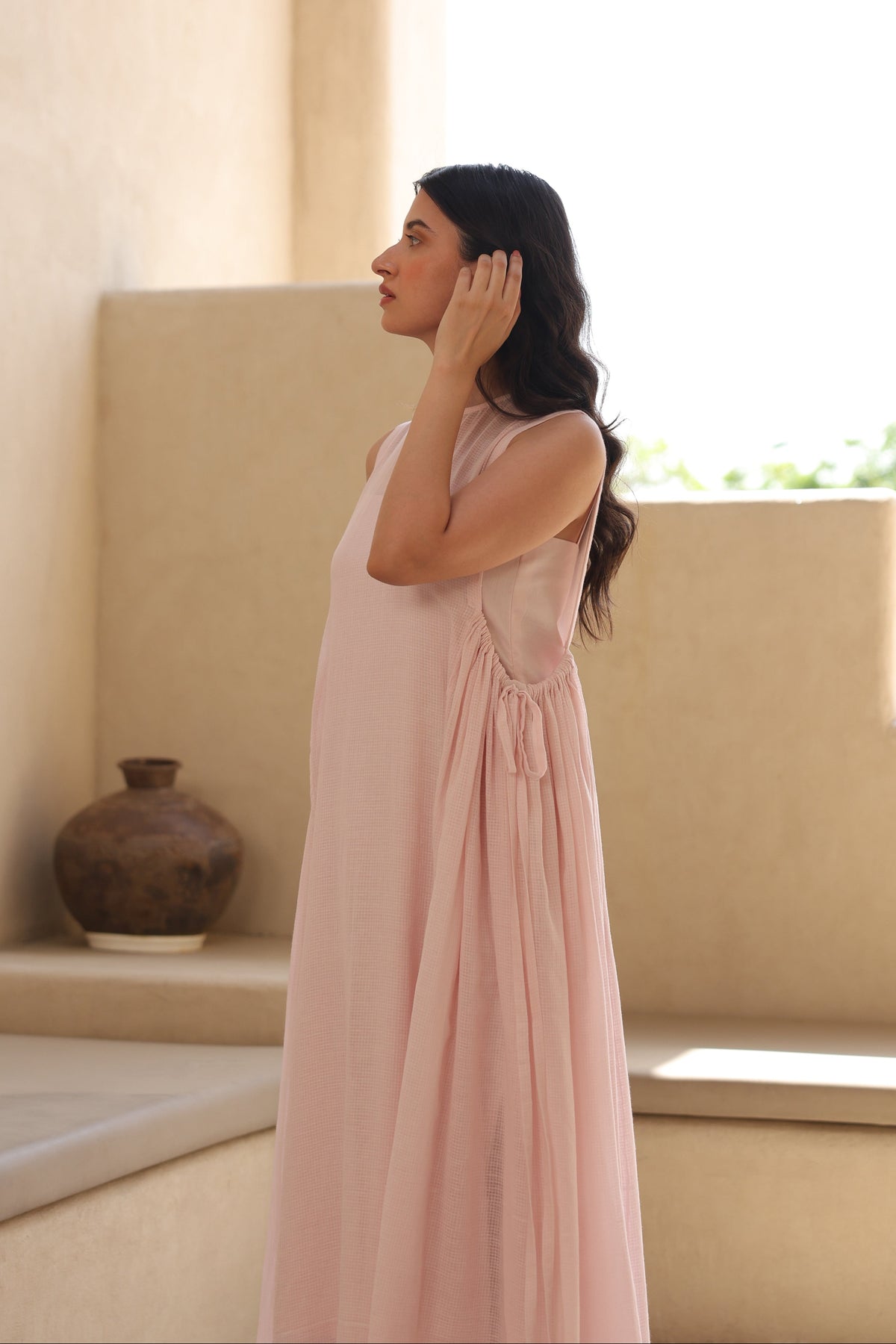April Doriya Dress with Mulmul Inner - ILMA