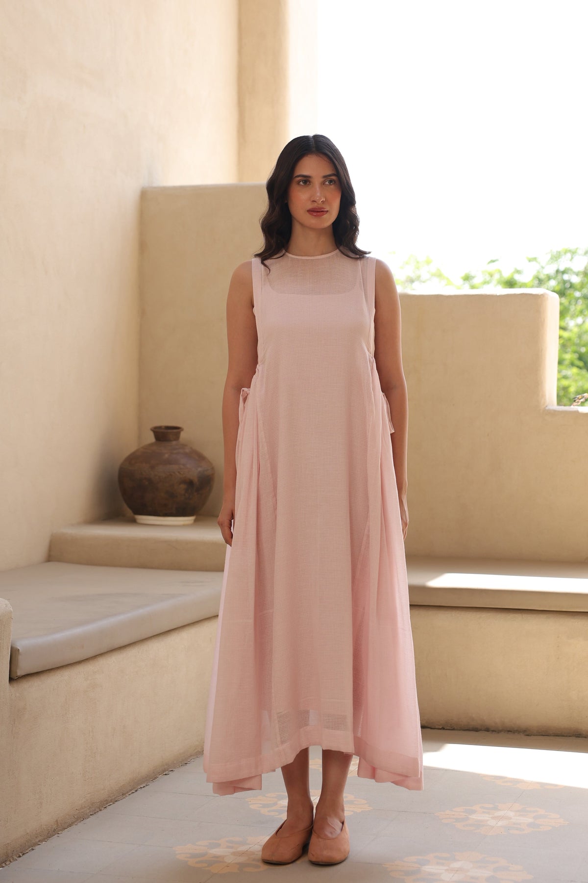 April Doriya Dress with Mulmul Inner - ILMA