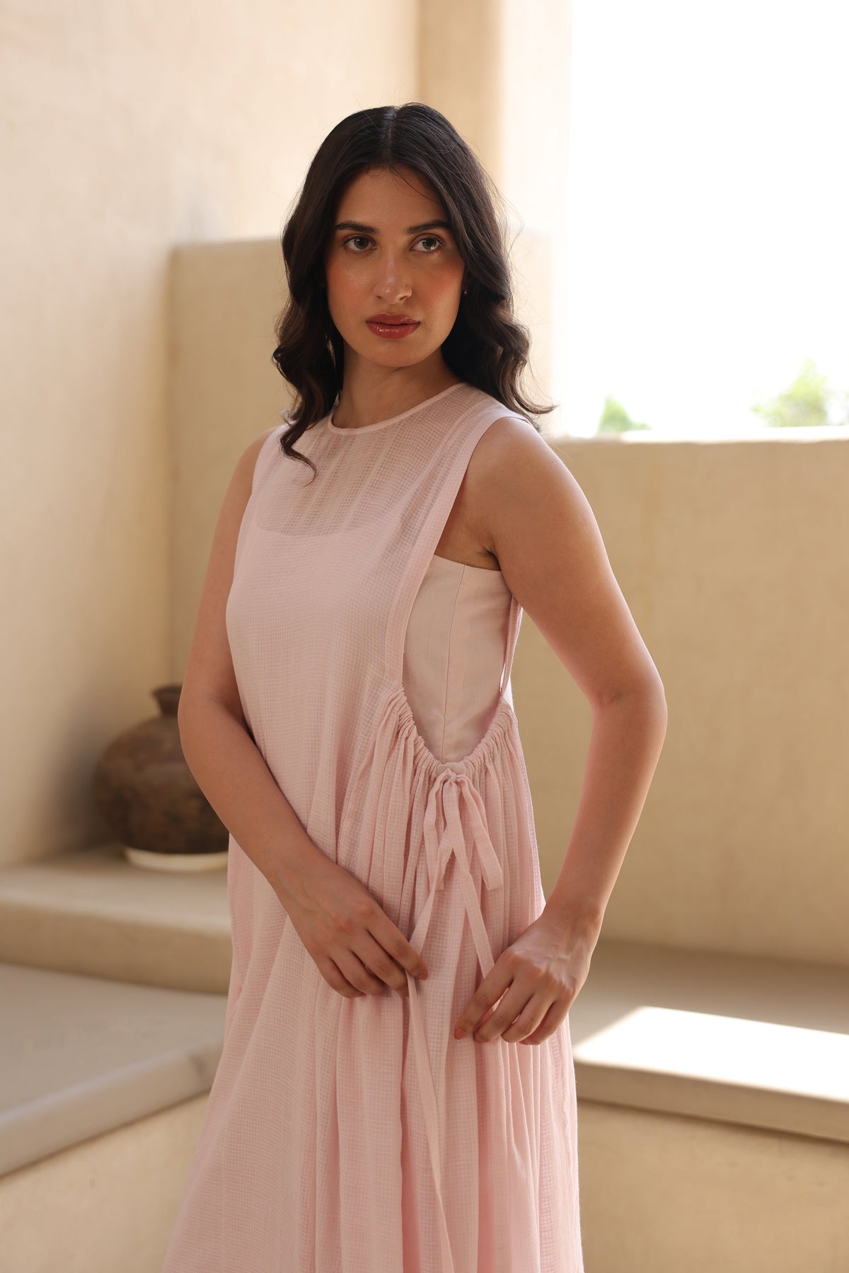 April Doriya Dress with Mulmul Inner - ILMA