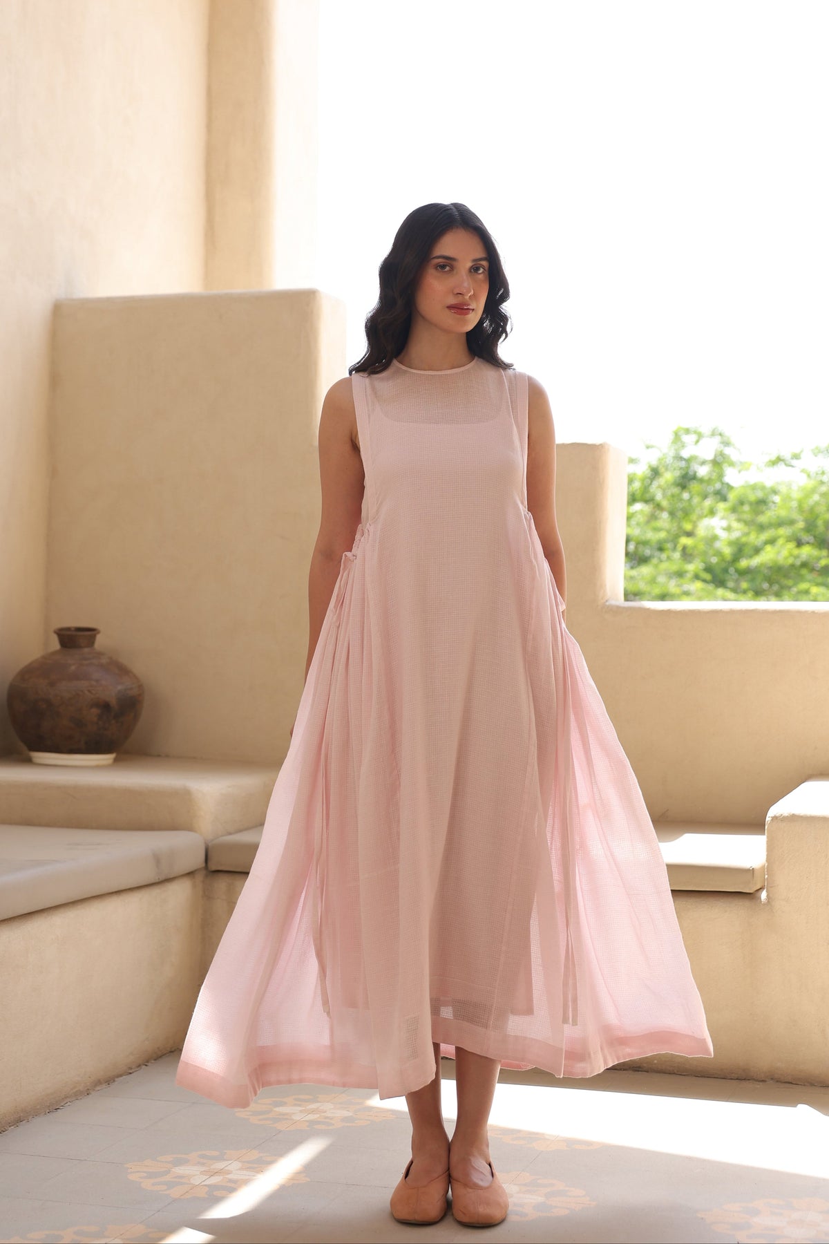 April Doriya Dress with Mulmul Inner - ILMA