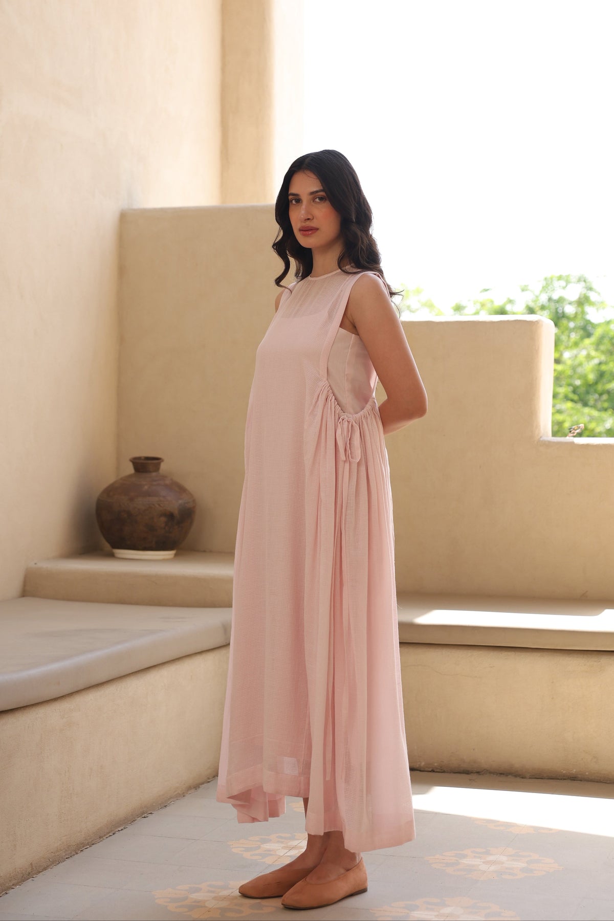 April Doriya Dress with Mulmul Inner - ILMA