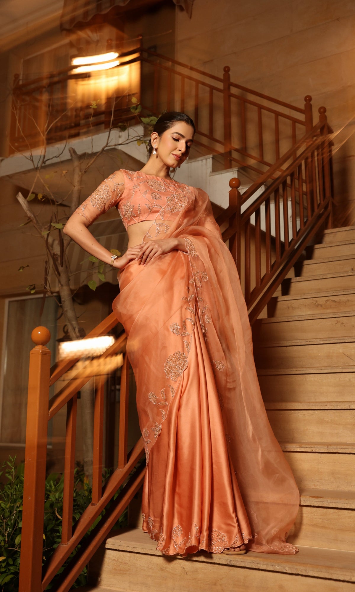Bhavyata in ALAYA Saree with Hand Embellished Blouse - ILMA