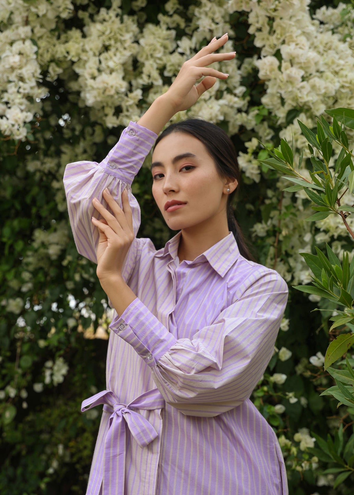 DAFFODIL Striped Co-ord Set with Side Tie-ups - ILMA