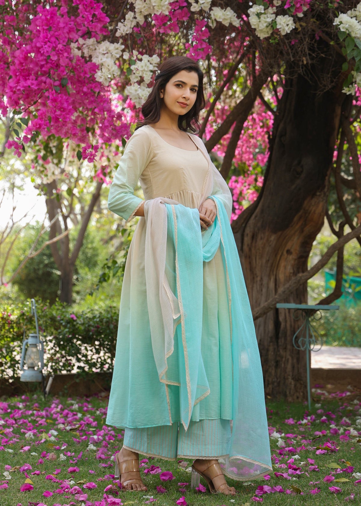 DAISY Ombre 3/4 Sleeves Suit Set - ILMA