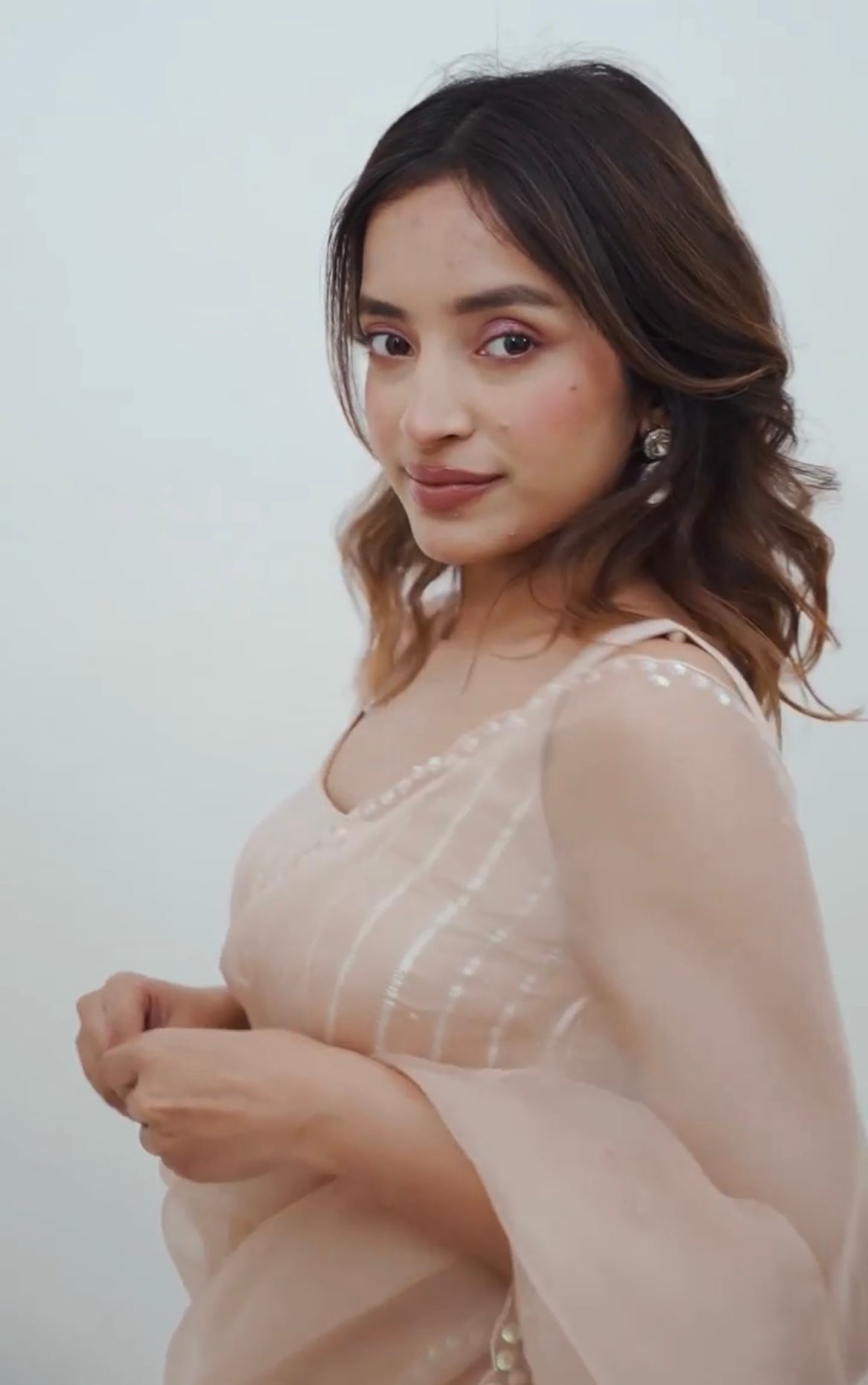 Diksha Rawat in Sequin Border Saree - ILMA