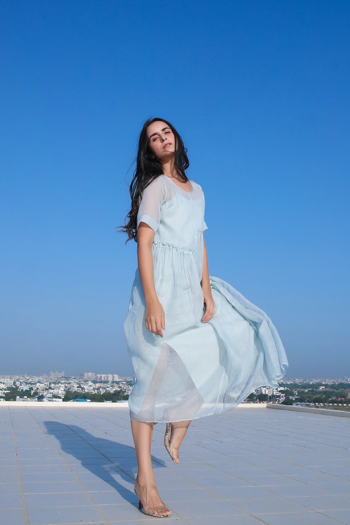 Doriya Dress with Asymmetrical Detail - ILMA