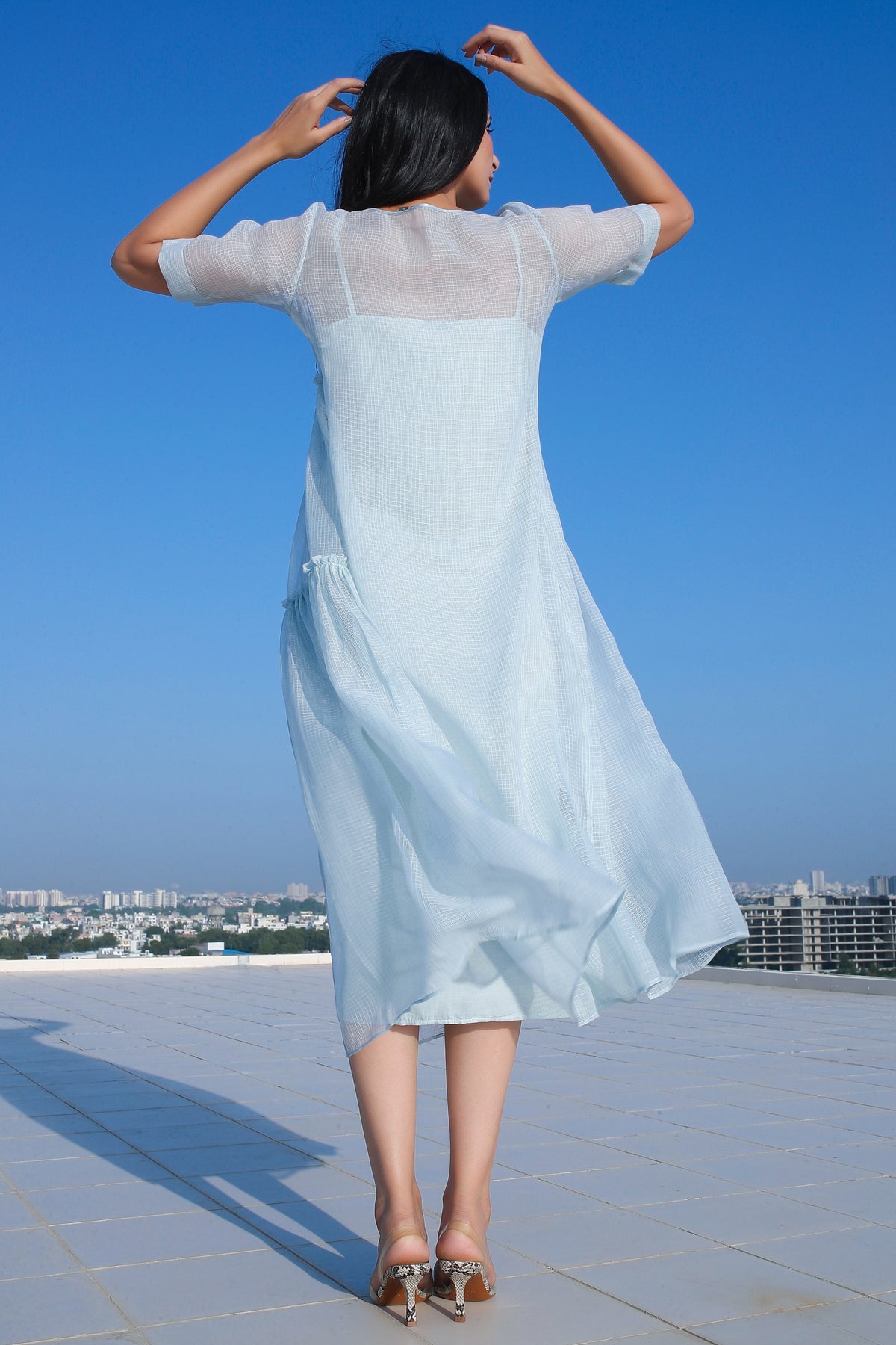 Doriya Dress with Asymmetrical Detail - ILMA