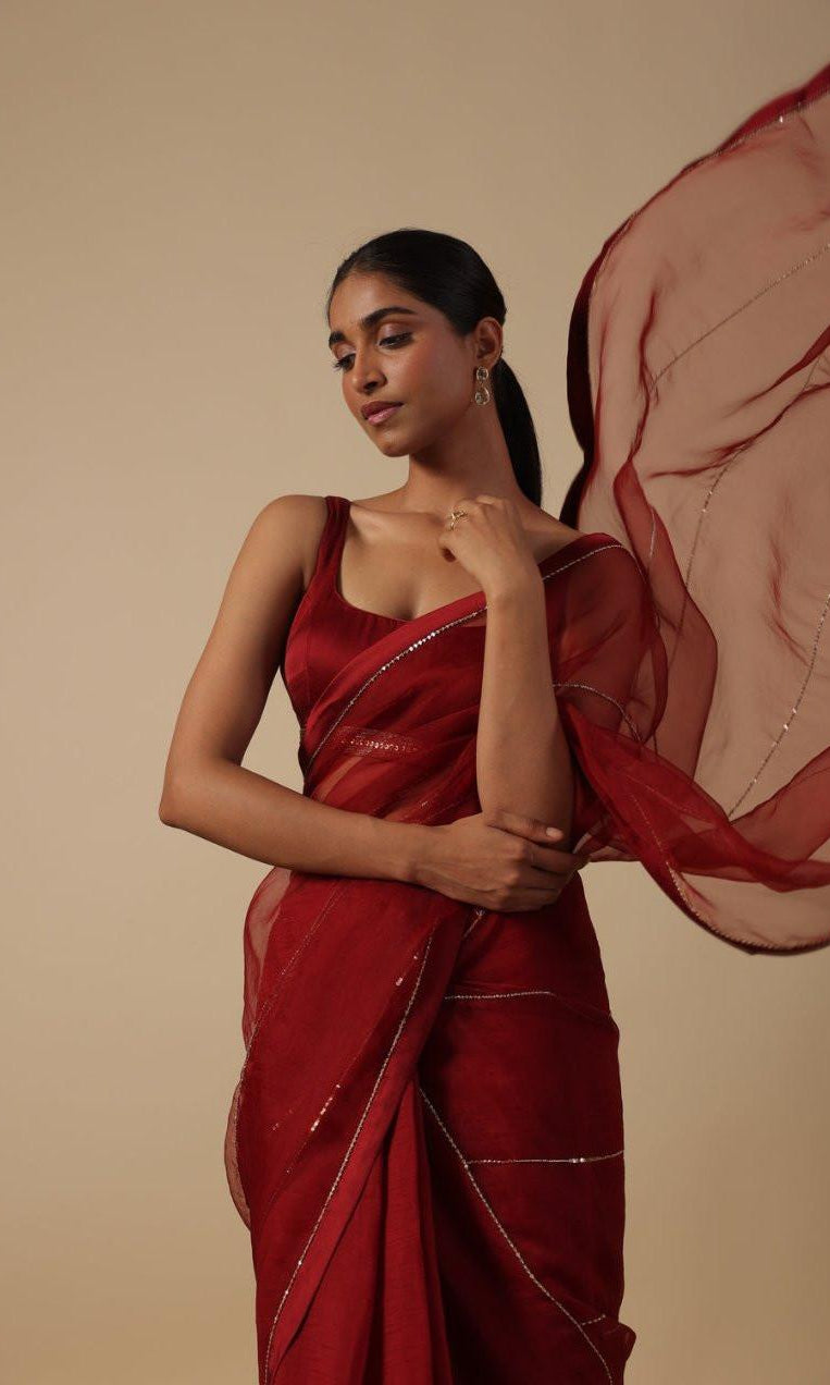 Gauri Saree with Hand Embellished Blouse - ILMA