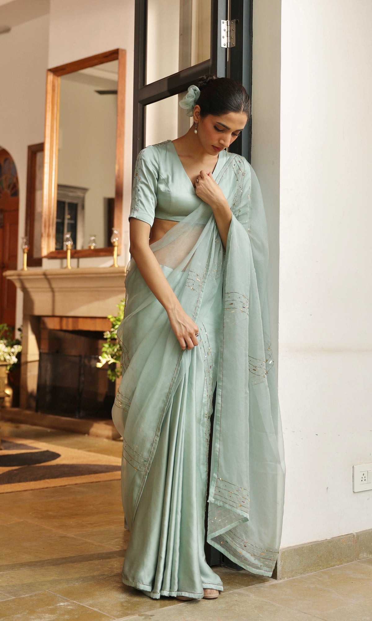 Ishani Saree with Hand Embellished Blouse - ILMA
