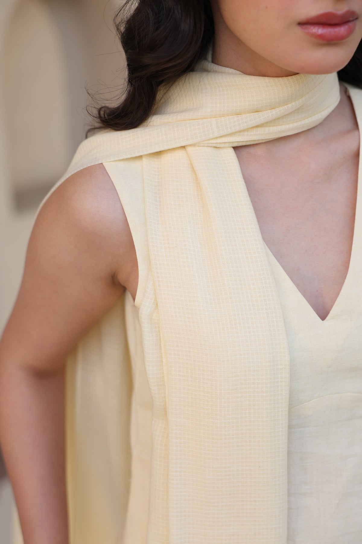 June Linen Suit with Dupatta - ILMA