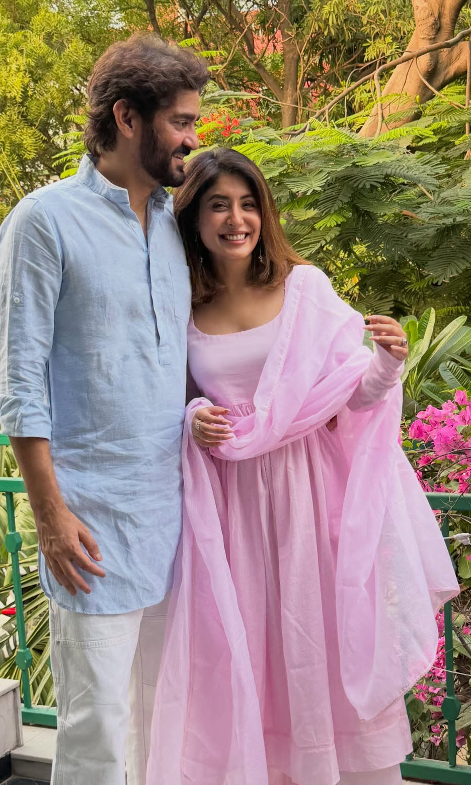 Kritika Kamra in Baby Pink Mulmul Suit Set - ILMA