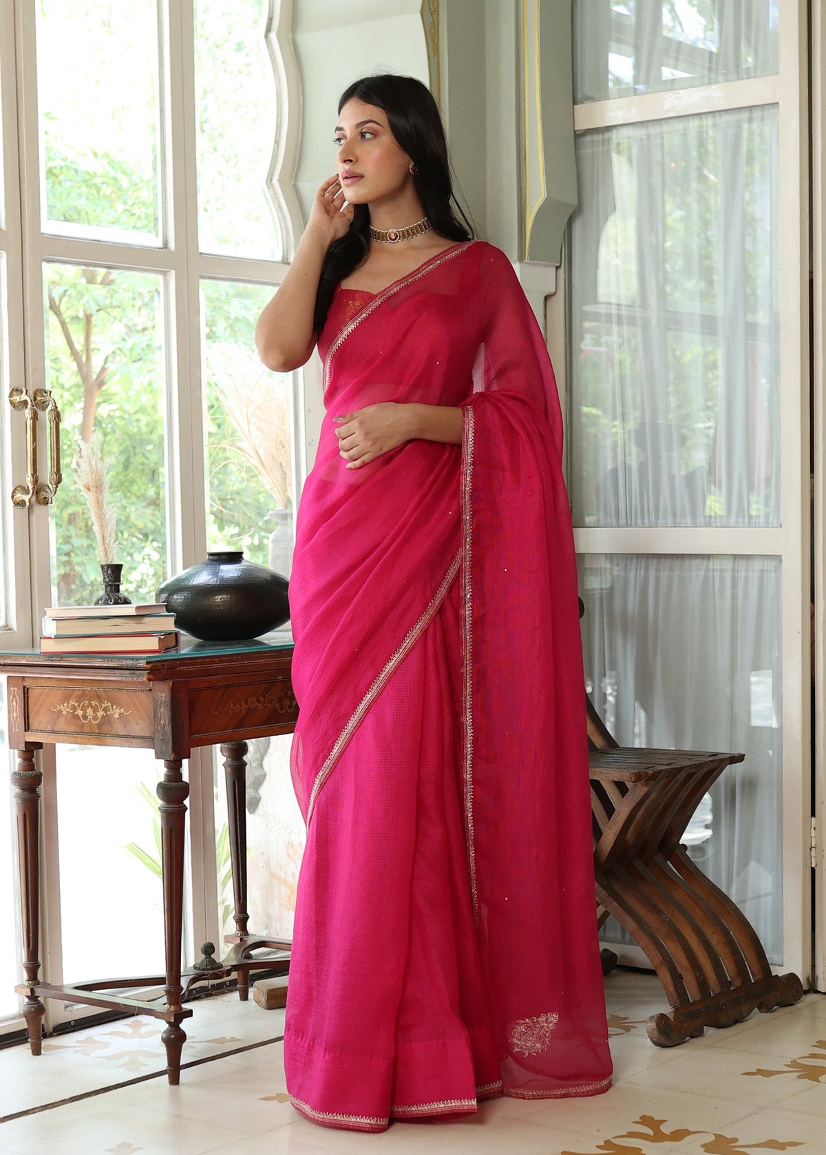 Lavanya Saree with Kota Tissue Blouse - ILMA