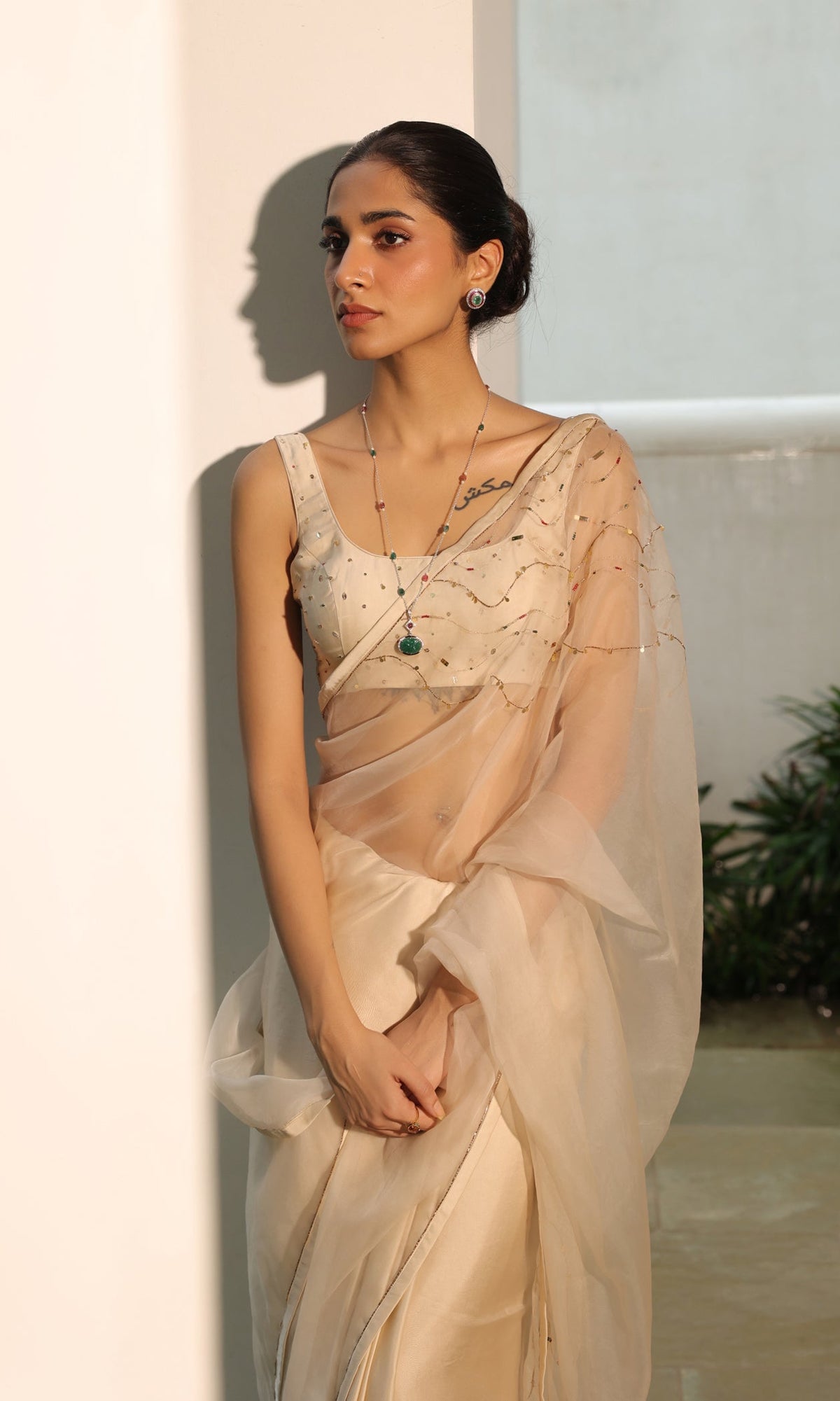 Lekha Saree with with Hand Embellished Blouse - ILMA