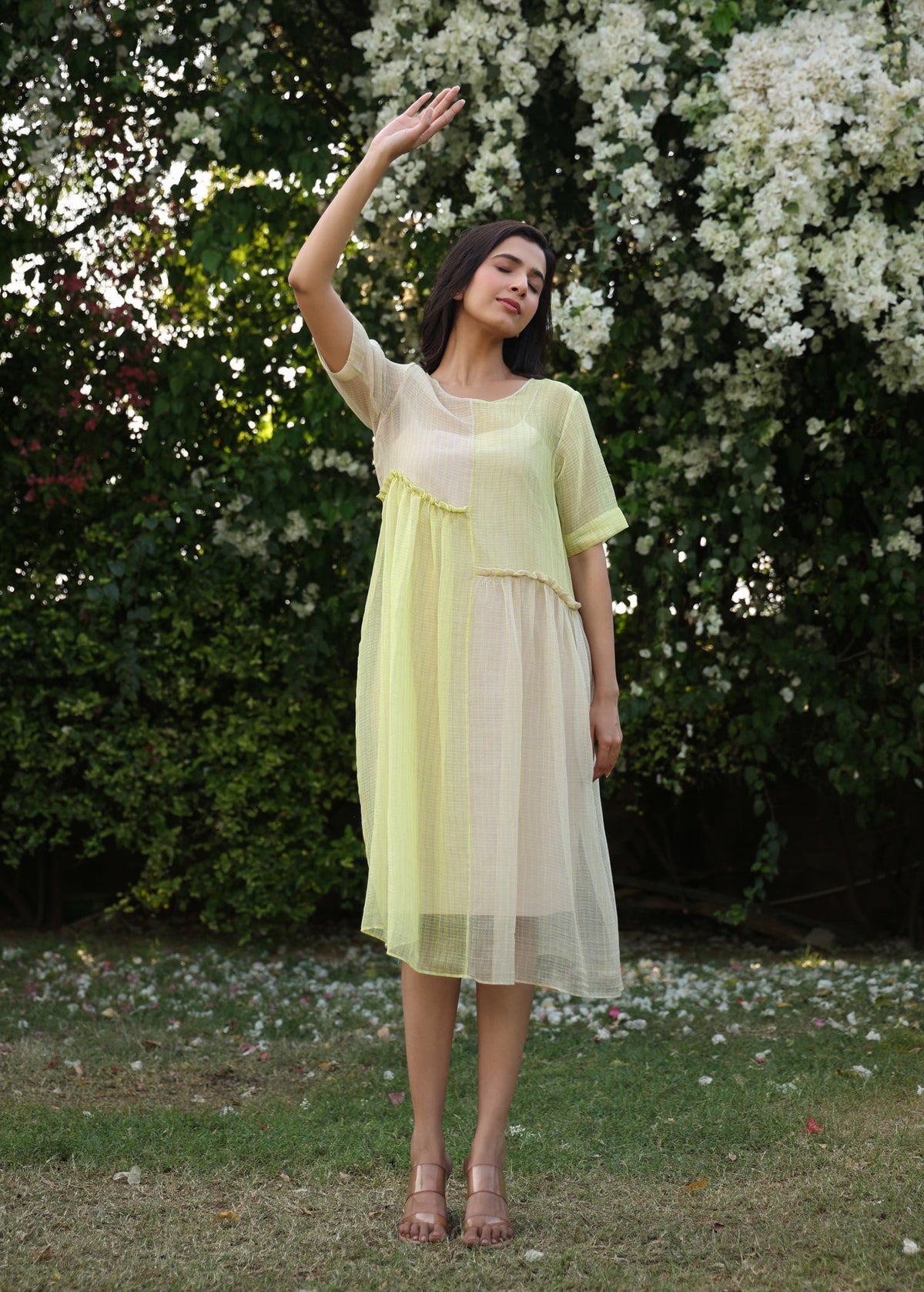 PRIMROSE Asymmetrical Detail Doriya Dress - ILMA