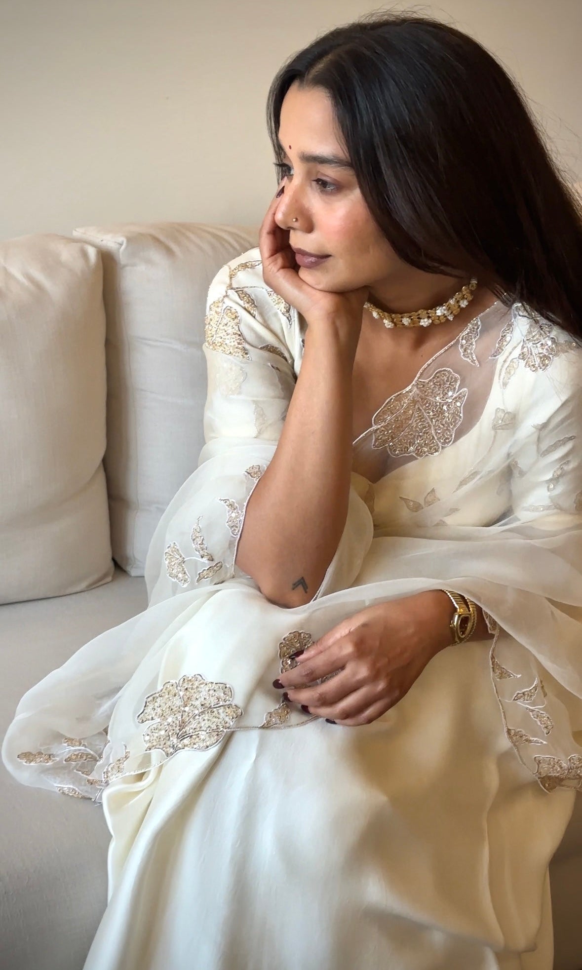 Priya Yadav in Alaya Saree with Hand Embellished Blouse - ILMA
