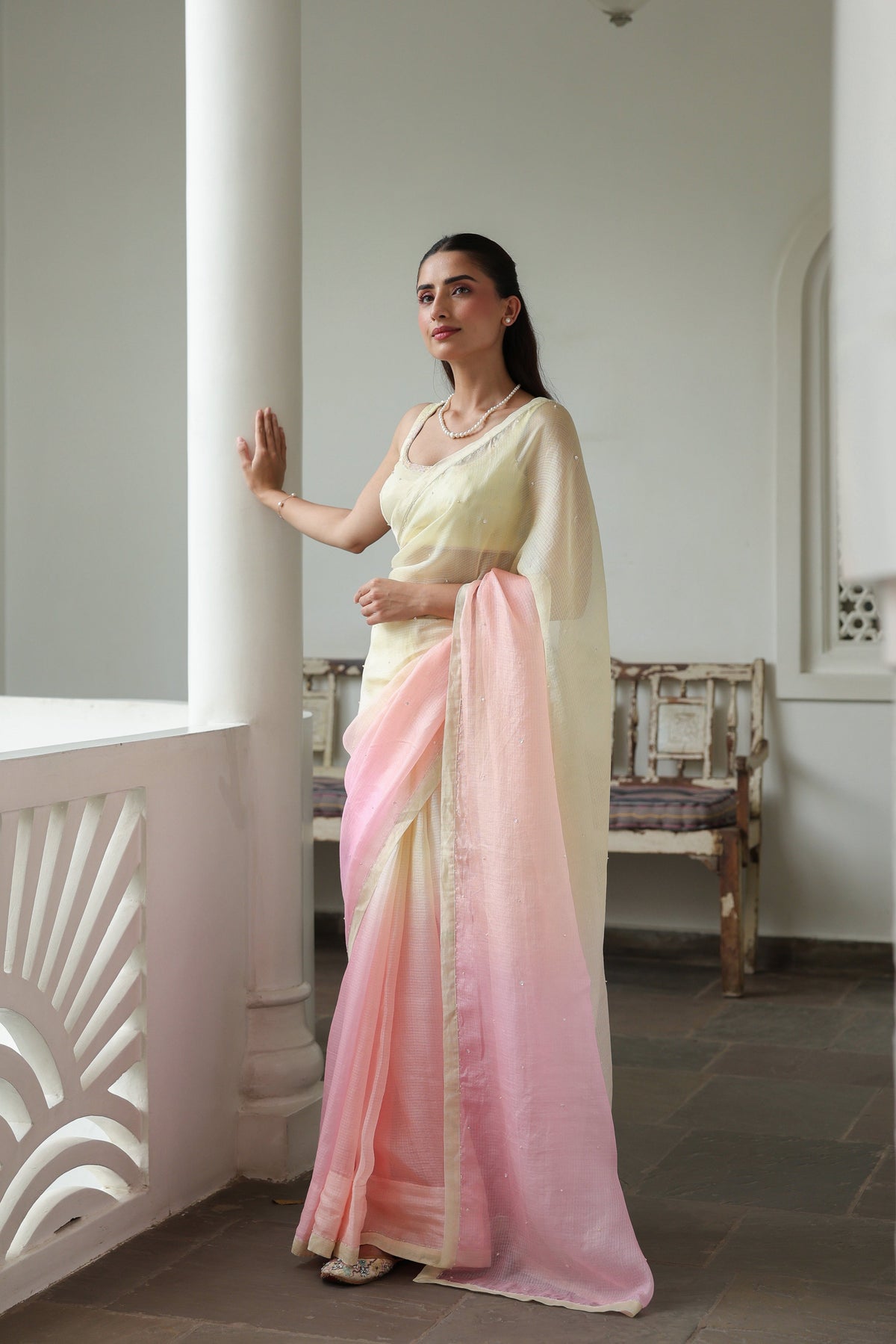 SUHANI Saree with Hand Embellished Blouse - ILMA