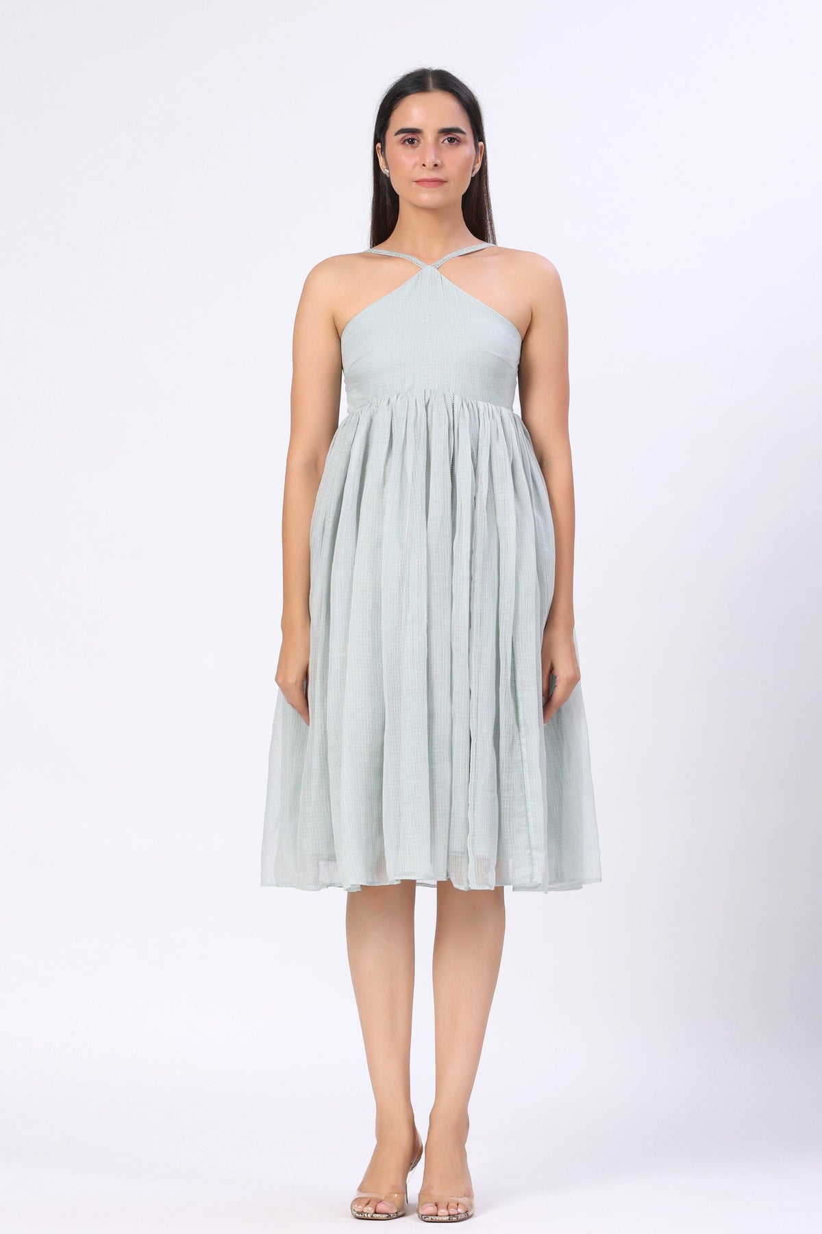 Vertical Panelled Doriya Dress - ILMA