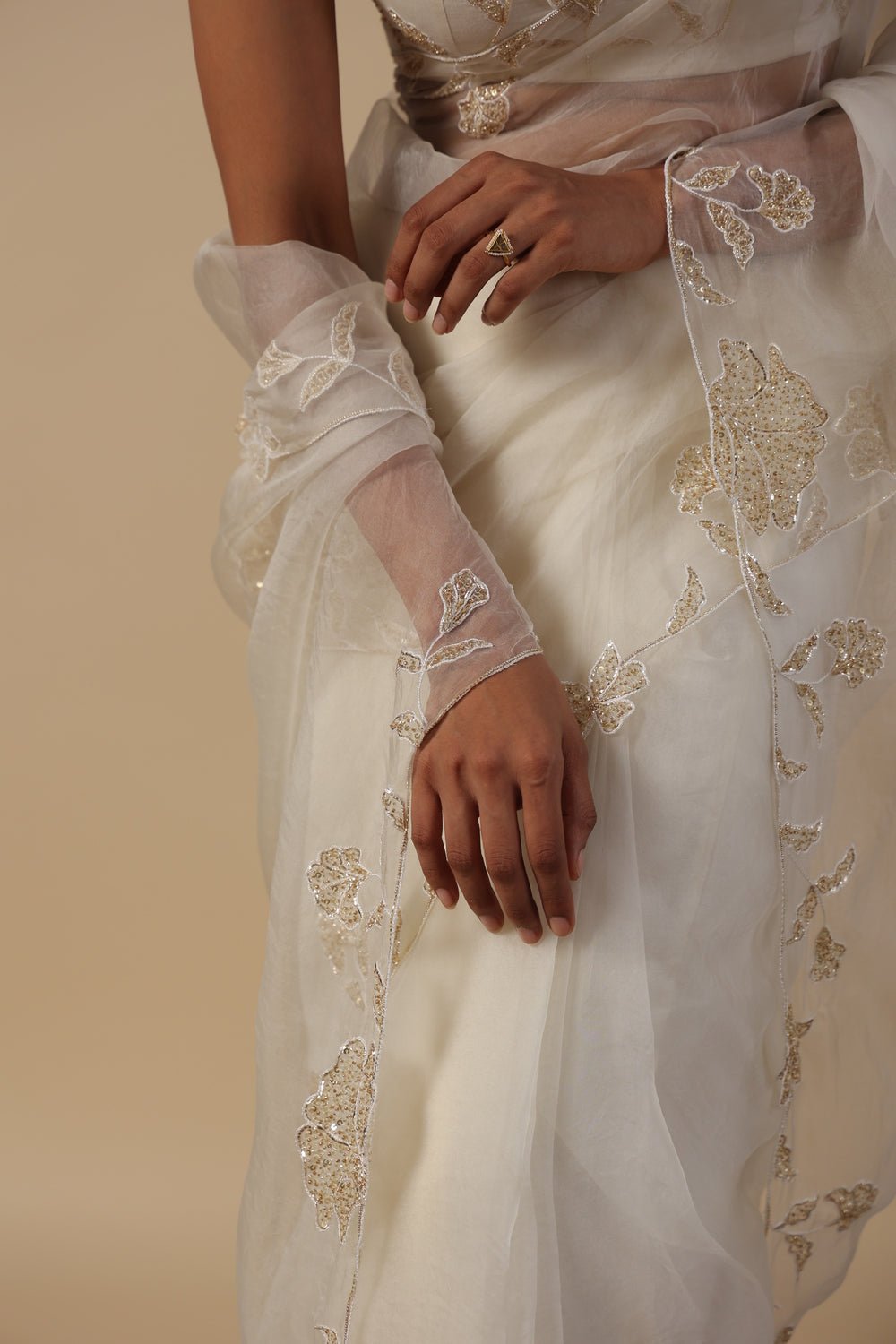Alaya Saree with Hand Embellished Blouse - ILMA