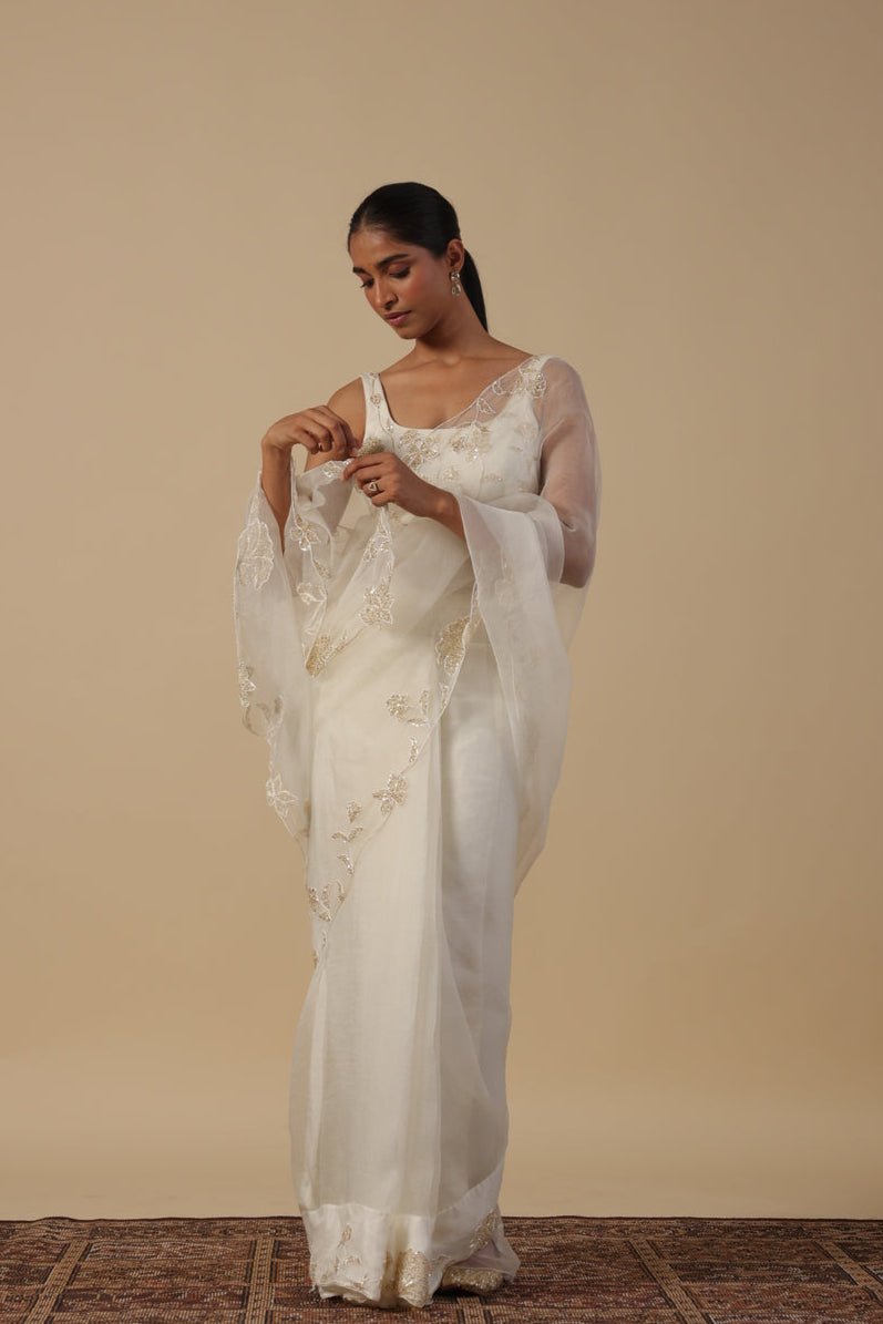 Alaya Saree with Hand Embellished Blouse - ILMA