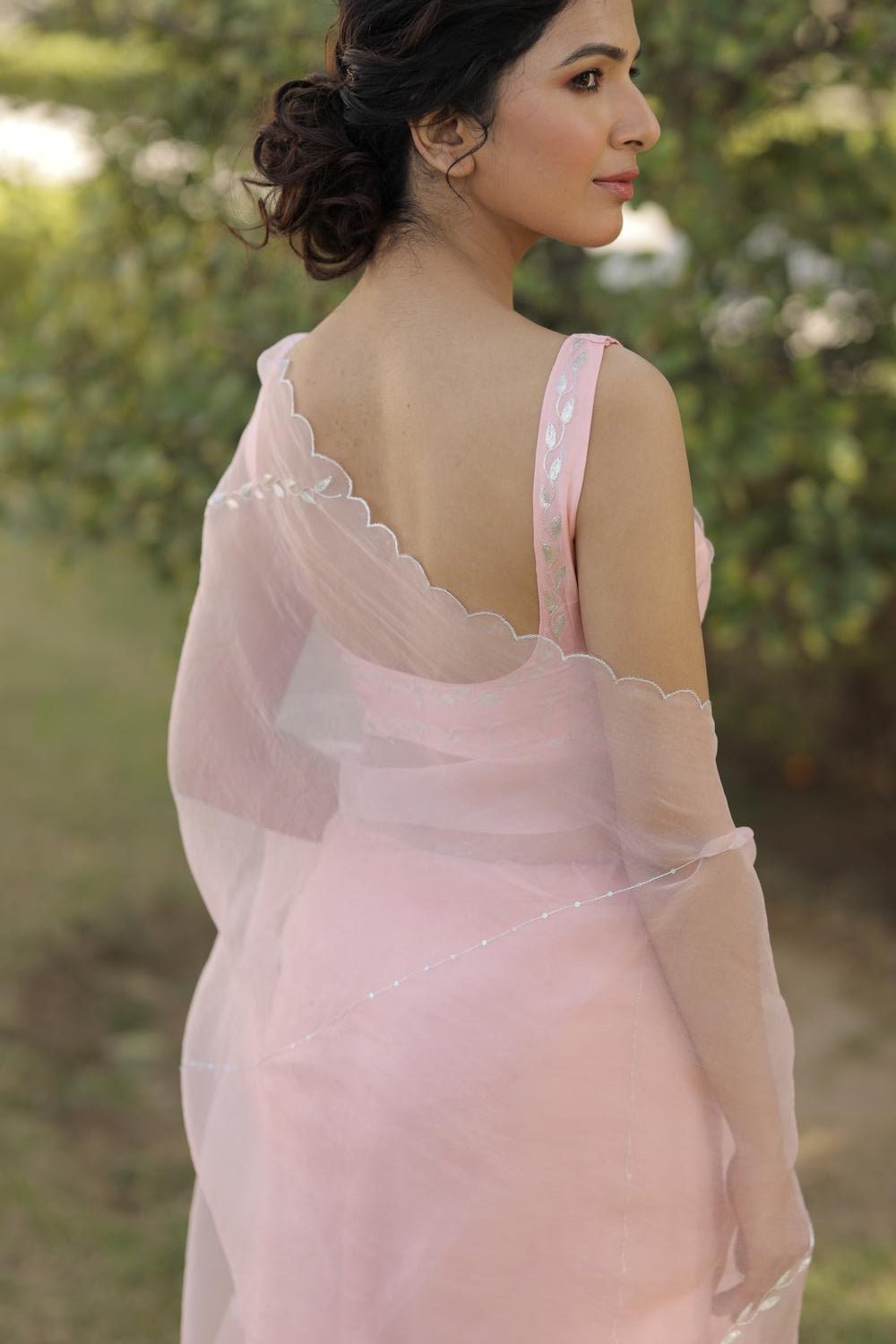 Aneet Padda in Striped Hand Embellished Saree in Saiyaara - ILMA