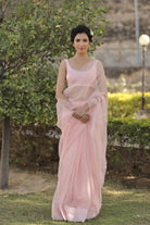 Aneet Padda in Striped Hand Embellished Saree in Saiyaara - ILMA