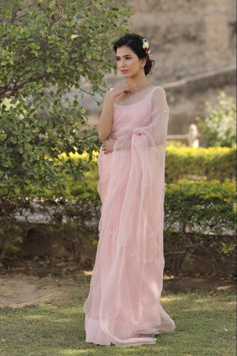 Aneet Padda in Striped Hand Embellished Saree in Saiyaara - ILMA