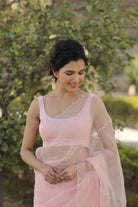 Aneet Padda in Striped Hand Embellished Saree in Saiyaara - ILMA
