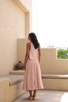 Bella Side Tie-Up Top with Skirt - ILMA
