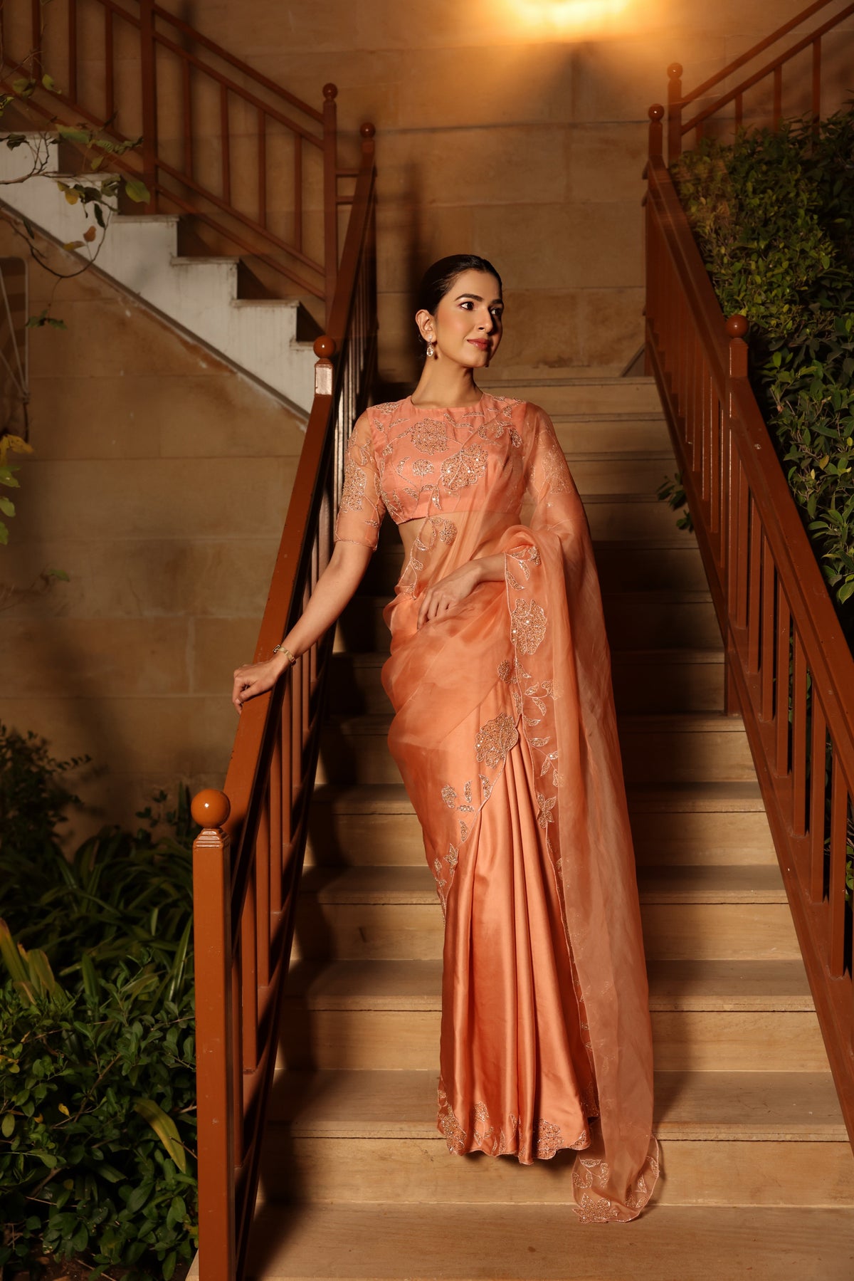Bhavyata in ALAYA Saree with Hand Embellished Blouse - ILMA