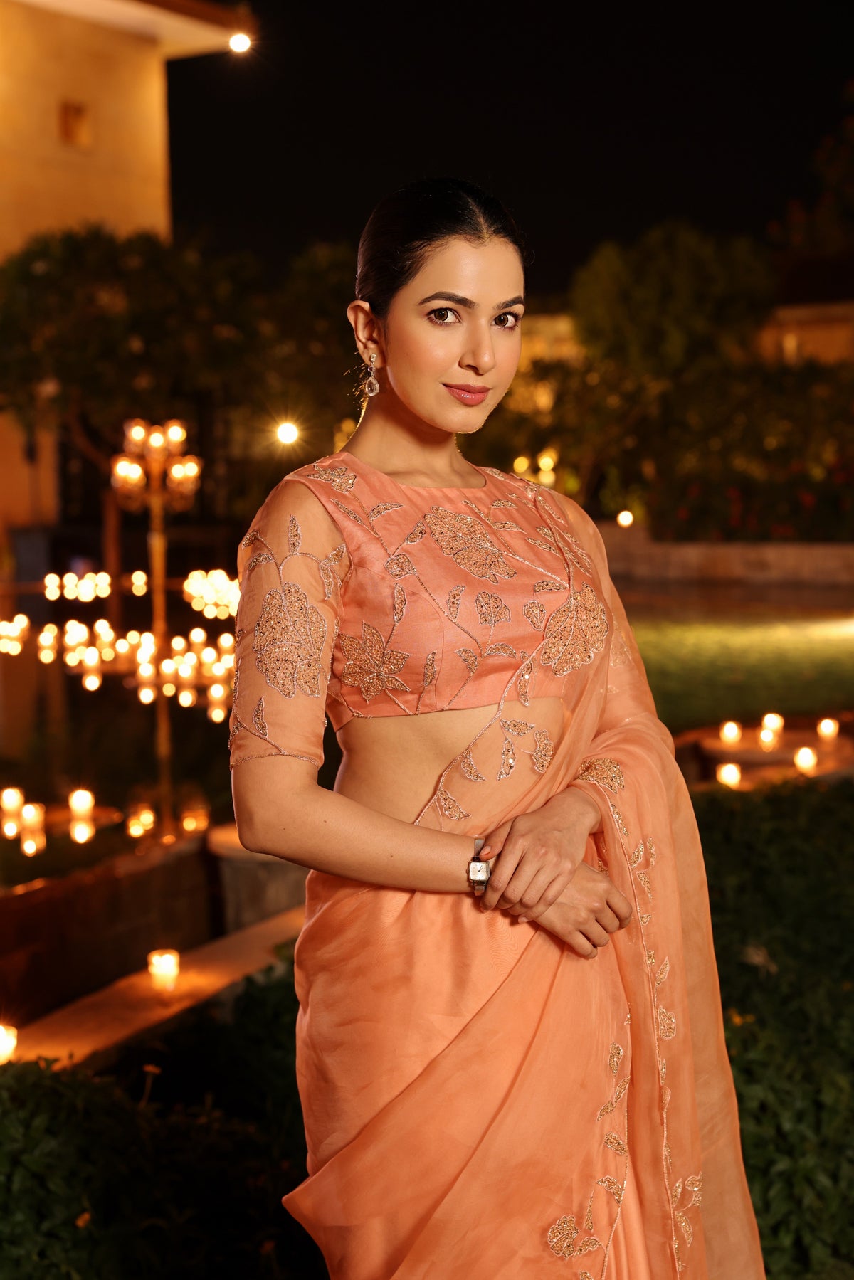 Bhavyata in ALAYA Saree with Hand Embellished Blouse - ILMA