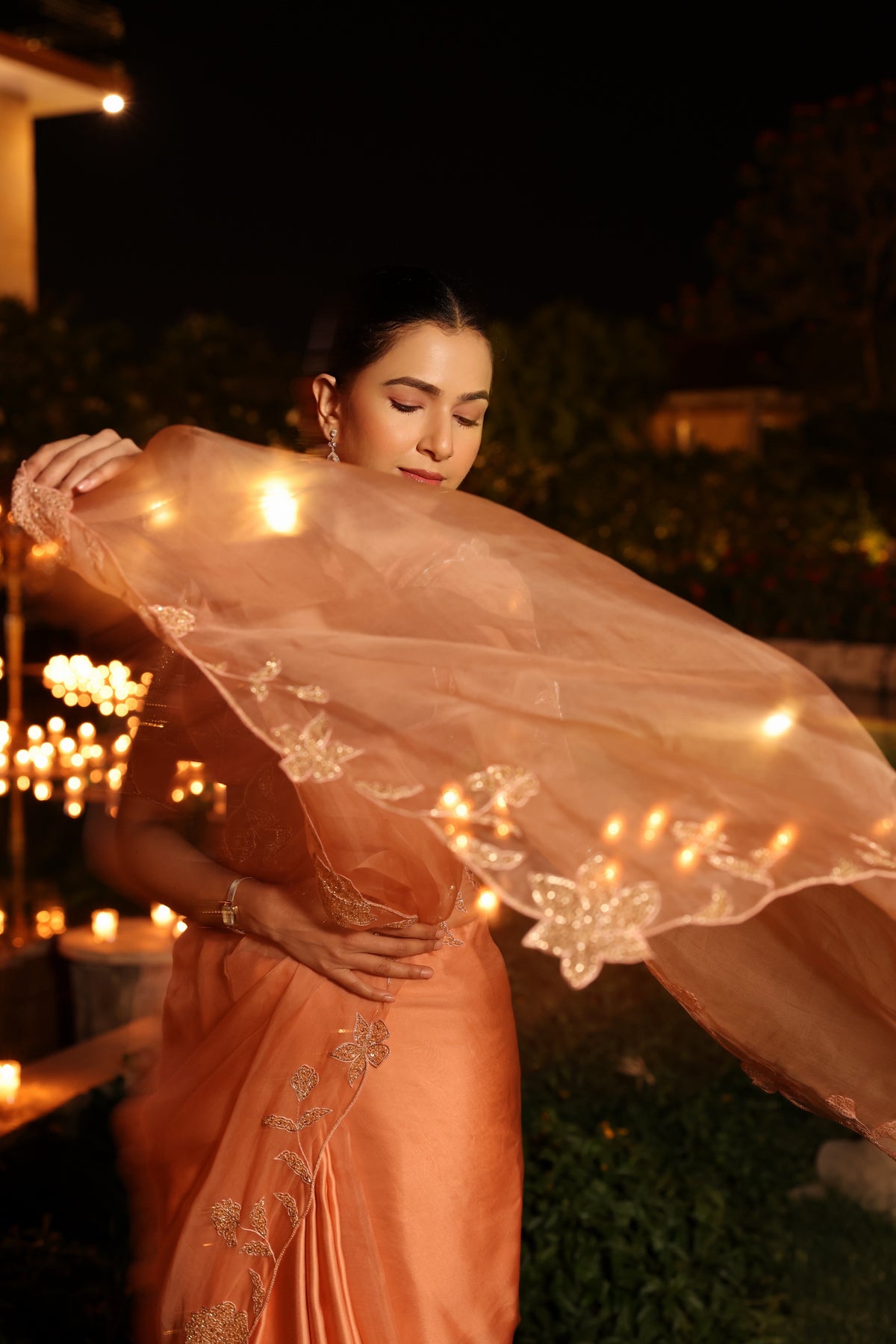 Bhavyata in ALAYA Saree with Hand Embellished Blouse - ILMA