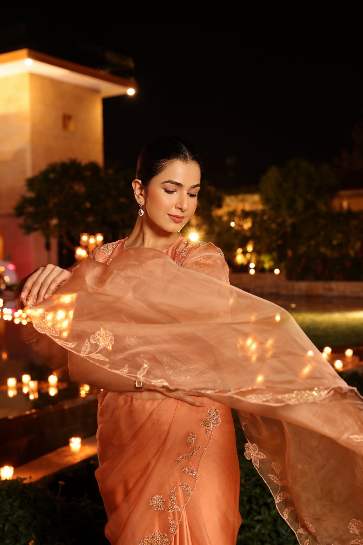 Bhavyata in ALAYA Saree with Hand Embellished Blouse - ILMA