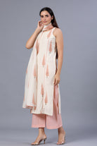 Chanderi Block Printed Sleeveless Suit Set - ILMA