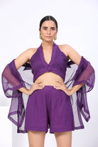 Co-ord Set with Doriya Cover Up Shirt - ILMA