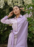 DAFFODIL Striped Co-ord Set with Side Tie-ups - ILMA
