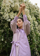 DAFFODIL Striped Co-ord Set with Side Tie-ups - ILMA