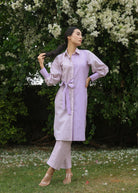 DAFFODIL Striped Co-ord Set with Side Tie-ups - ILMA