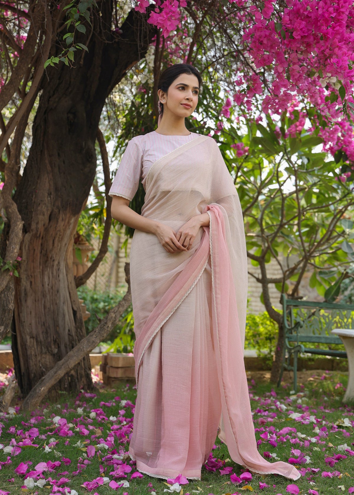 DAHLIA Ombre Saree with Blouse - ILMA