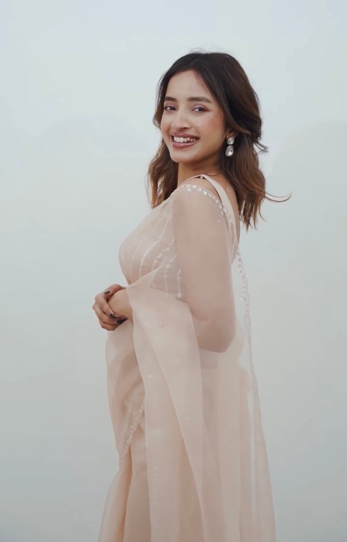 Diksha Rawat in Sequin Border Saree - ILMA