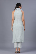 Doriya Straight Kurta Set with Scarf - ILMA