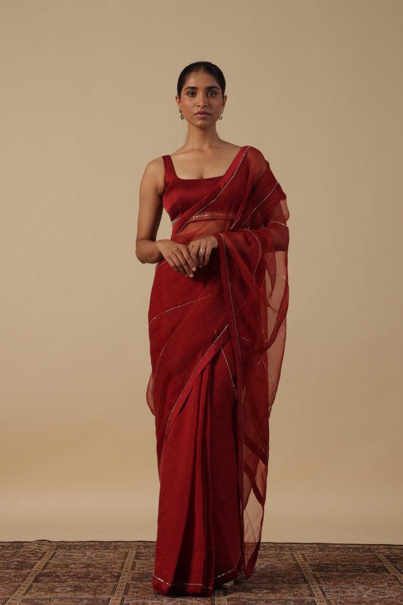 Gauri Saree with Hand Embellished Blouse - ILMA