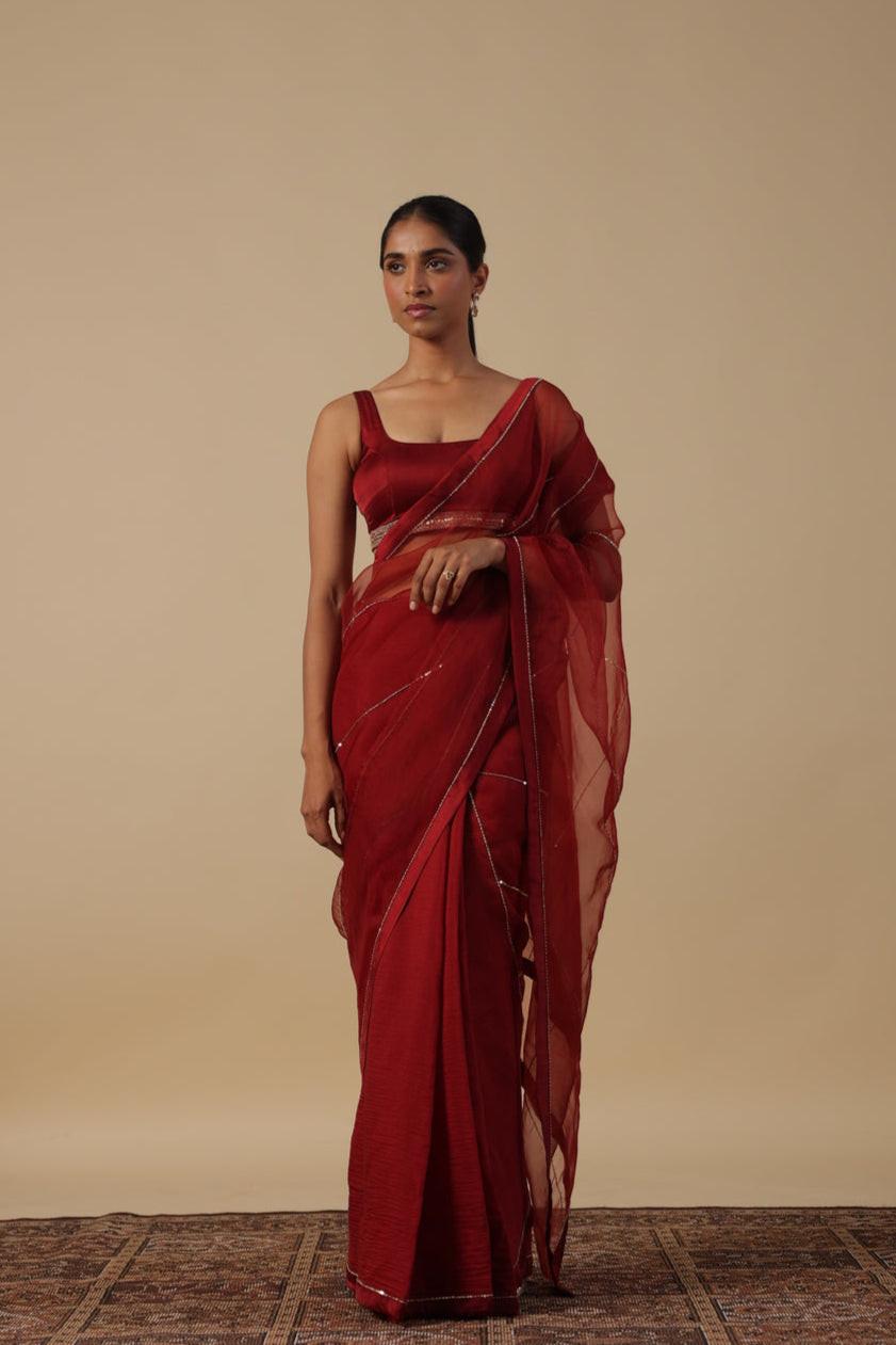 Gauri Saree with Hand Embellished Blouse - ILMA