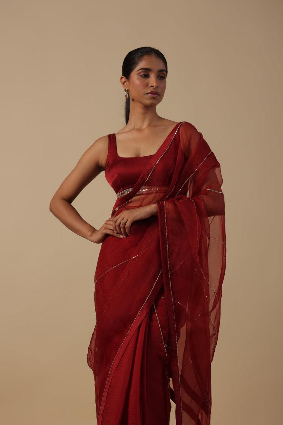 Gauri Saree with Hand Embellished Blouse - ILMA