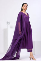 Half Sleeves Suit Set with Doriya Dupatta - ILMA