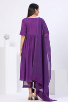 Half Sleeves Suit Set with Doriya Dupatta - ILMA