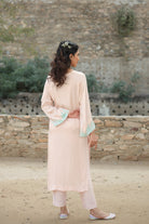 Hazelnut Suit Set with Hand Embellished Sleeves - ILMA