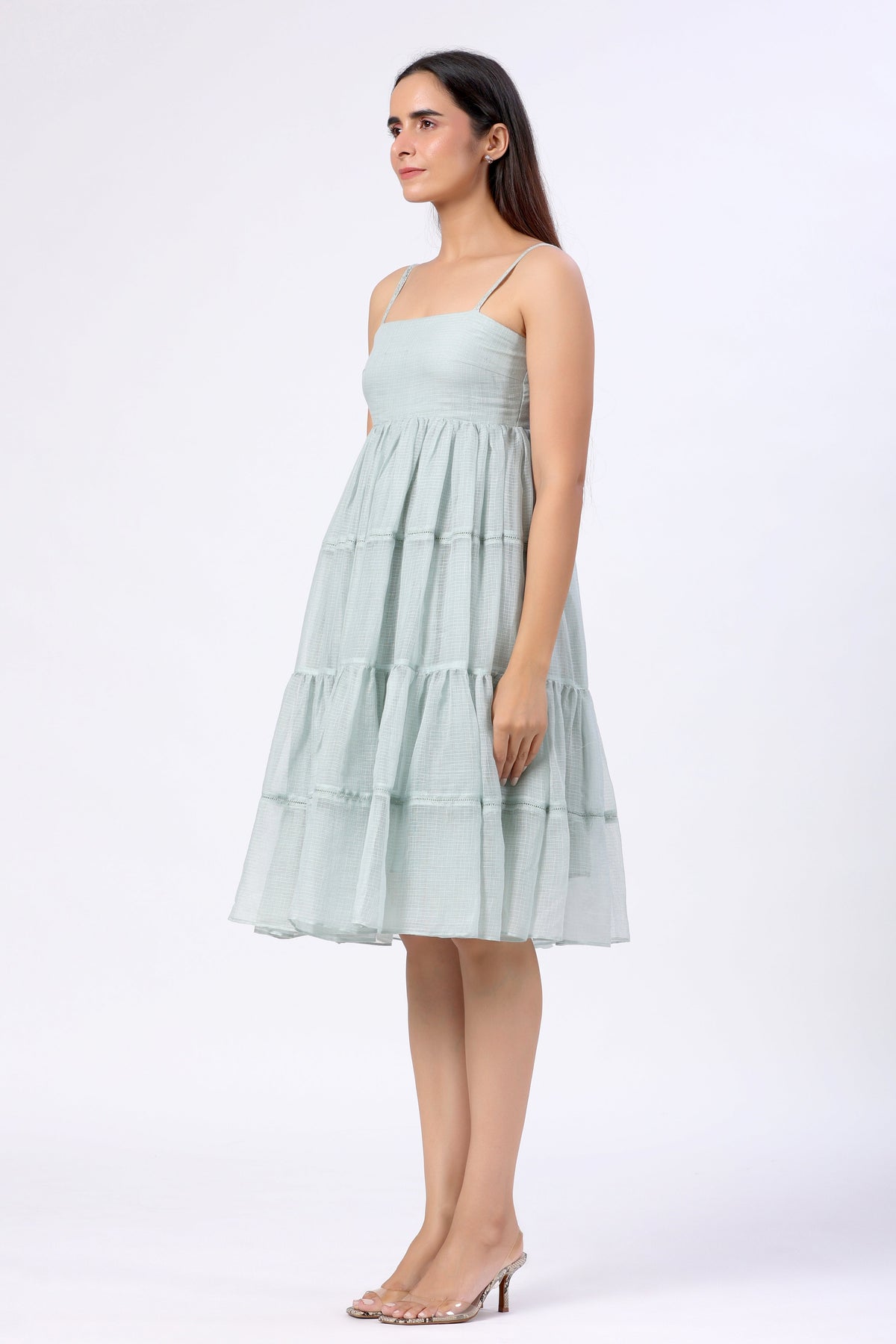Horizontal Panelled Doriya Dress - ILMA