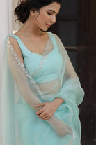 Isha Bohra in Leaf Vine Hand Embellished Border Saree - ILMA