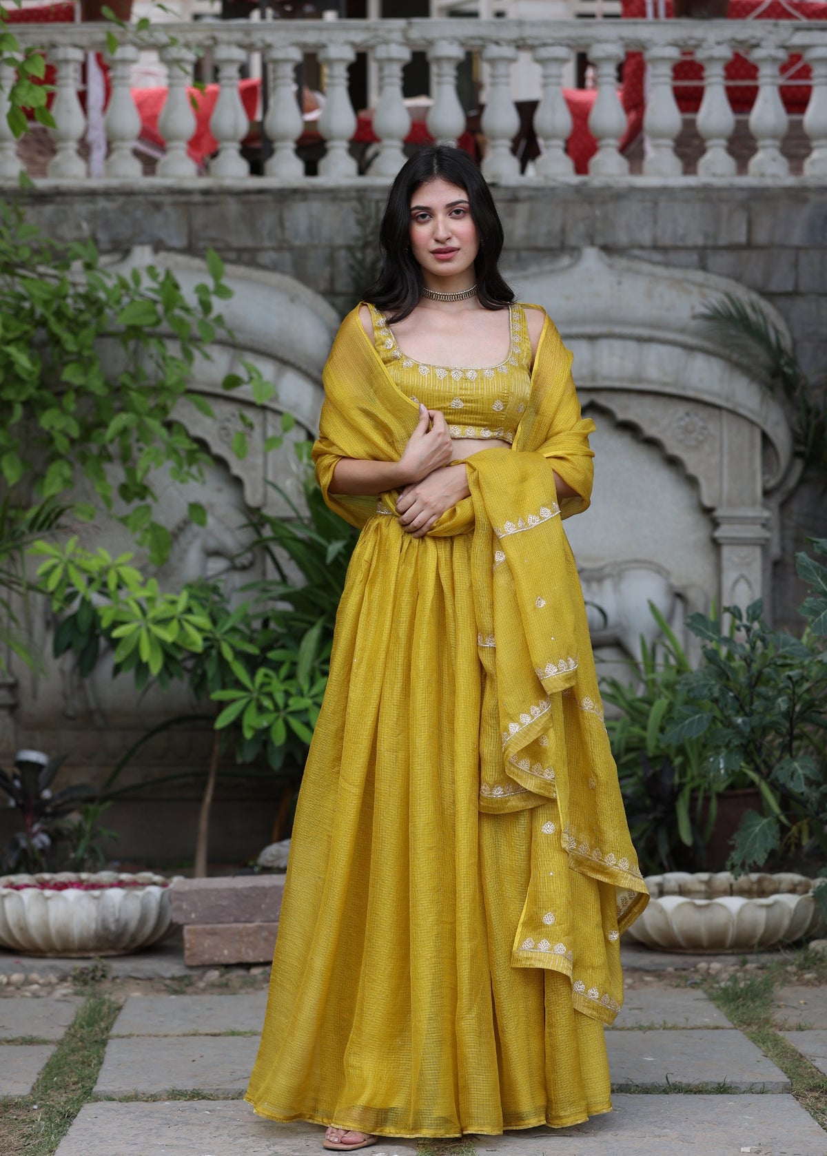 Isha Bora in Sunehri Lehanga Set - ILMA